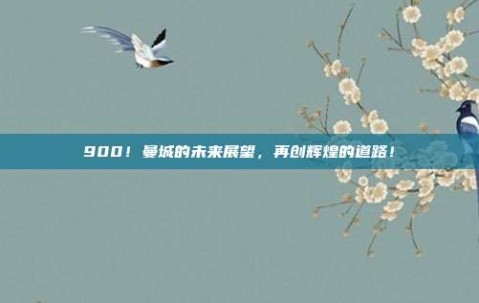 900！曼城的未来展望，再创辉煌的道路！