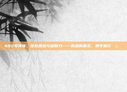 492号传奇，球队团结与凝聚力——胜利的基石，携手前行🤝⚽️